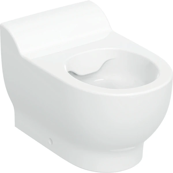 Geberit Bambini WC au sol à fond creux pour enfants, Rimfree, sans trous pour siège de WC: T min.=53cm, Blanc