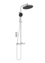 Ideal Standard CeraTherm T125+ système de douche avec ceratherm t125, douchette idealrain solos ø 130 mm 8 l/min 3f, pomme de tête ø 300 mm 12 l/min 3f + télécommande et idealflex 1750 mm Chromé
