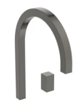 Ideal Standard Solos mitigeur lavabo 2-trous avec bec et poignée carré (à combiner avec porcelaine solos) brushed gun metal