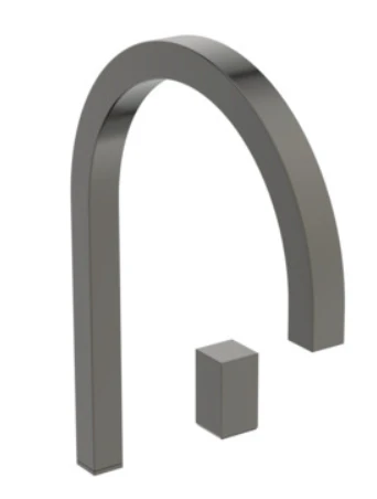 Ideal Standard Solos mitigeur lavabo 2-trous avec bec et poignée carré (à combiner avec porcelaine solos) brushed gun metal