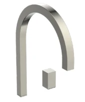 Ideal Standard Solos mitigeur lavabo 2-trous avec bec et poignée carré (à combiner avec porcelaine solos) rvs look/look rvs