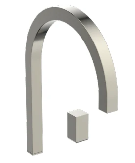 Ideal Standard Solos mitigeur lavabo 2-trous avec bec et poignée carré (à combiner avec porcelaine solos) rvs look/look rvs