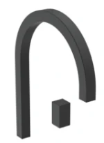 Ideal Standard Solos mitigeur lavabo 2-trous avec bec et poignée carré (à combiner avec porcelaine solos) silk black