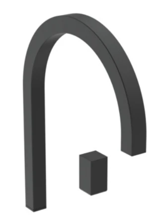 Ideal Standard Solos mitigeur lavabo 2-trous avec bec et poignée carré (à combiner avec porcelaine solos) silk black