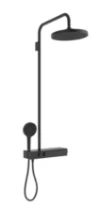 Ideal Standard Solos système de douche avec ceratherm mitigeur thermostatique avec étagère en verre et télécommande intégré pour la pomme de tête, douchette idealrain solos ø 130 mm 8 l/min 3f, pomme 
