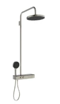 Ideal Standard Solos système de douche avec ceratherm mitigeur thermostatique avec étagère en verre et télécommande intégré pour la pomme de tête, douchette idealrain solos ø 130 mm 8 l/min 3f, pomme 