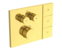 Ideal Standard CeraTherm Navigo T Solos mitigeur thermostatique bain/douche à encastrer 2f (kit 2 partie apparente) comprenant un cadre carré pour le logement de la télécommande solos pomme de tête, p