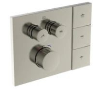 Ideal Standard CeraTherm Navigo T Solos mitigeur thermostatique bain/douche à encastrer 2f (kit 2 partie apparente) comprenant un cadre carré pour le logement de la télécommande solos pomme de tête, p