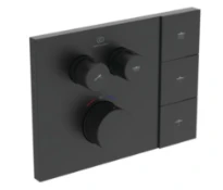 Ideal Standard CeraTherm Navigo T Solos mitigeur thermostatique bain/douche à encastrer 2f (kit 2 partie apparente) comprenant un cadre carré pour le logement de la télécommande solos pomme de tête, p