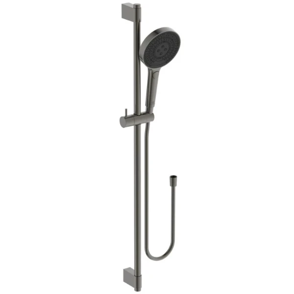 Ideal Standard IdealRain Solos douchetset 900 mm - met handdouche 130 mm 3F - 8l-min - doucheflexibel 1/2 x 1750 mm - Brushed Gun - metal