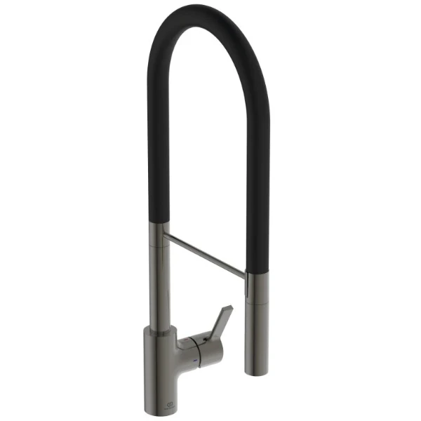 Ideal Standard Gusto mitigeur cuisine pro avec douchette 2f brushed gun metal