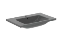 Ideal Standard i.life B vanity lavabo 810 x 515 mm - Glossy grey - avec trou de robinet - avec trop-plein - dans un emballage à emporter