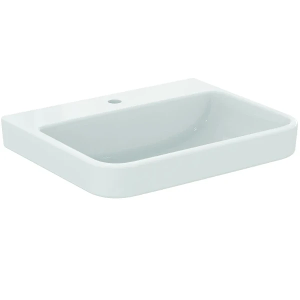 Ideal Standard i.life B lavabo 600 x 480 mm - blanc SmartGuard - avec trou de robinet - sans trop-plein - dans un emballage à emporter