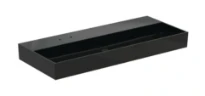 Ideal Standard Solos lavabo 1215 x 515 mm - noir - 2 trous de robinet - sans trop-plein - aplati pour montage sur étagère - combiné avec les robinets Solos