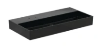 Ideal Standard Solos lavabo 1015 x 515 mm - noir - 2 trous de robinet - sans trop-plein - aplati pour montage sur étagère - combiné avec les robinets Solos