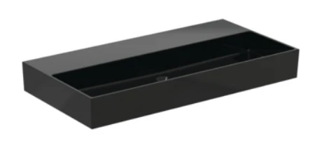 Ideal Standard Solos lavabo 1015 x 515 mm - noir - sans trou de robinet - sans trop-plein - aplati pour montage sur étagère