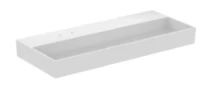 Ideal Standard Solos lavabo 1215 x 515 mm - blanc - 2 trous de robinet - sans trop-plein - aplati pour montage sur étagère - combiné avec les robinets Solos