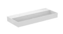 Ideal Standard Solos lavabo 1215 x 515 mm - blanc - avec trou de robinet - sans trop-plein - aplati pour montage sur étagère - combiné avec les robinets Solos