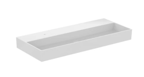 Ideal Standard Solos lavabo 1215 x 515 mm - blanc - avec trou de robinet - sans trop-plein - aplati pour montage sur étagère - combiné avec les robinets Solos