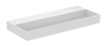 Ideal Standard Solos lavabo 1215 x 515 mm - blanc - sans trou de robinet - sans trop-plein - aplati pour montage sur étagère