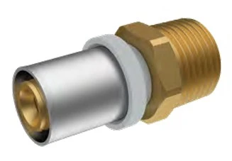 RIIFO Multi raccord à sertir en laiton manchon mâle filetage cylindrique MF 20 x G1/2 M