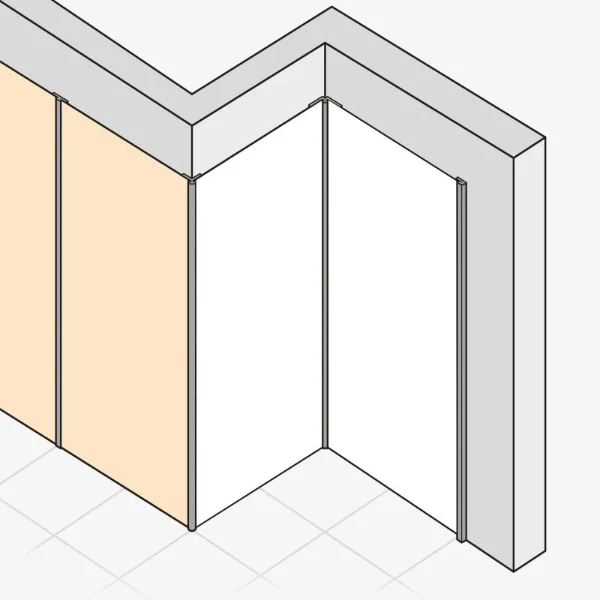 Huppe Wb EasyStyle Revêtement mural 2550 x 1000 mm - Blanc mat