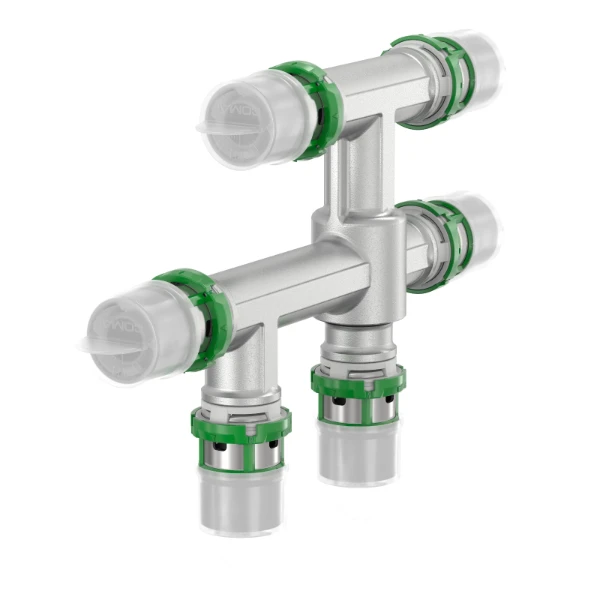 Comap Skinpress Metal dubbel T-stuk FFFFFF 16 x 16 x 16 x 16 x 16 x 16 mm