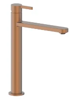 Procasa Vivo mitigeur de lavabo sans vidage - bec droit - démarrage à froid - Brushed Copper PVD - cuivre brossé PVD