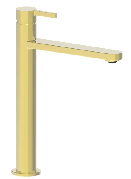 Procasa Vivo mitigeur de lavabo sans vidage - bec droit - démarrage à froid - Brushed Gold PVD - or brossé PVD