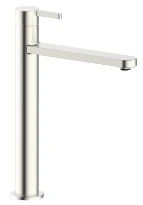 Procasa Vivo mitigeur de lavabo sans vidage - bec droit - démarrage à froid - nickel brossé PVD - brossé mat