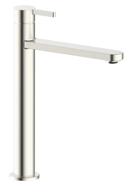 Procasa Vivo mitigeur de lavabo sans vidage - bec droit - démarrage à froid - nickel brossé PVD - brossé mat