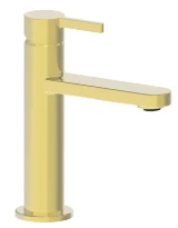 Procasa Vivo mitigeur lavabo avec démarrage à froid - bec droit - sans vidage - Brushed Gold PVD - or brossé PVD