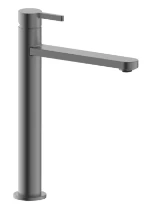 Procasa Vivo mitigeur de lavabo sans vidage - bec droit - démarrage à froid - Gun Metal PVD - acier mat PVD