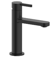 Procasa Vivo mitigeur lavabo avec démarrage à froid - bec droit - sans vidage - Noir mat
