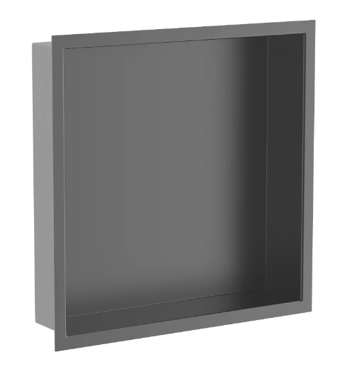 Procasa Vivo niche encastrée 300 x 300 x 70 mm - Gun Metal PVD - acier mat PVD