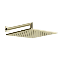 GESSI Emporio Shower Pomme de douche orientable anticalcaire avec bras au plafond. Brass PVD