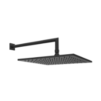 GESSI Emporio Shower vierkante hoofddouche vr wandmontage 300x300mm - arm 345mm zwart mat