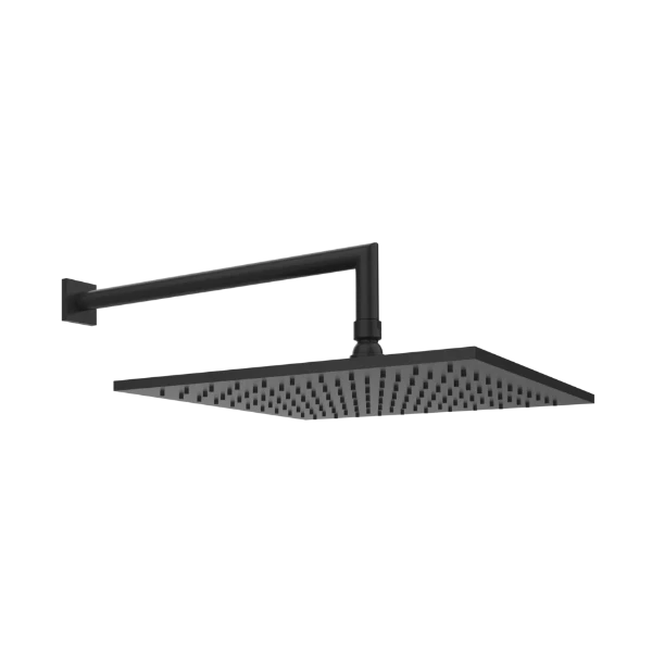 47364#299 GESSI Emporio Shower vierkante hoofddouche vr wandmontage 300x300mm - arm 345mm zwart mat