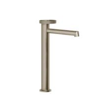 GESSI Anello Mitigeur lavabo réhaussé, bec long, sans vidage, avec flexibles de raccordement. Finox Brushed Nickel