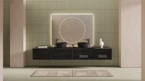 Inbani Alo Round miroir 1600 x 800 mm - avec éclairage dimmable ronde diamètre 600 mm