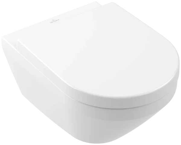 Villeroy & Boch Architectura hangtoilet PACK TwistFlush (hangtoilet + zitting met softclose) 370 x 530 mm - zonder spoelrand - wit - verborgen bevestiging