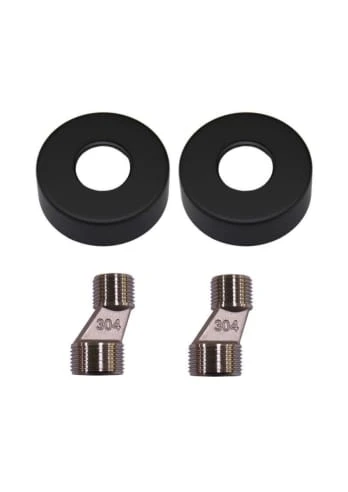 Procasa Rondo WSS roset 65 mm en s-koppeling (set van 2 stuks) - zwart mat