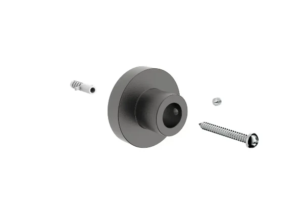 Procasa Rondo WSS bevestigingselement voor glijstang verstelb - gun metal PVD