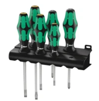 Wera 334/355/6 jeu de tournevis Kraftform Plus Lasertip + Rack