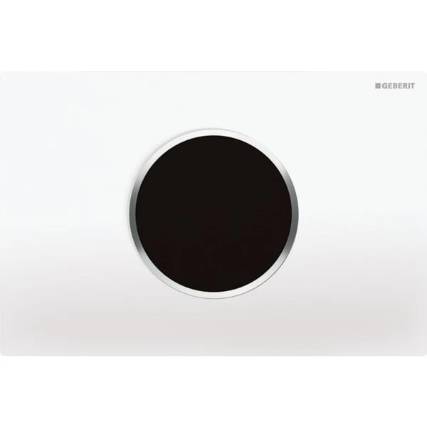 Geberit Sigma 10 plaque de commande toilette blanc lavage autom. chromé brillant