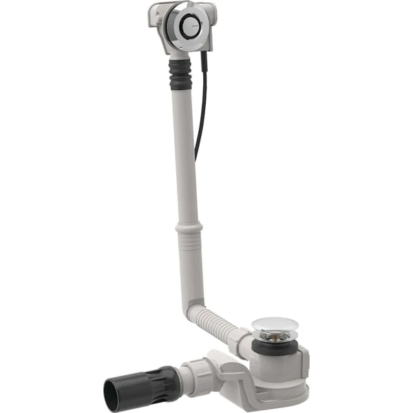 Geberit Uniflex Pushcontrol vidage baignoire avec bouton poussoir PushControl, d52, avec set de finition: chromé brillant, d=40/50mm