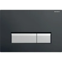 PLAQUE DE COMMANDE TOILETTE GEBERIT SIGMA 40 ral 9005 noir foncé synthetique reserv. a encastrer