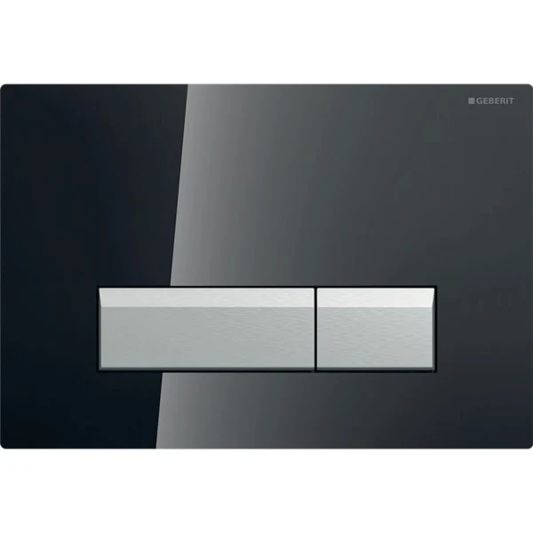 PLAQUE DE COMMANDE TOILETTE GEBERIT SIGMA 40 noir synthetique reserv. a encastrer