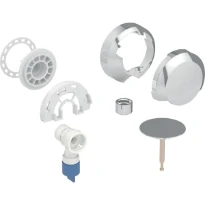 Set de finition Geberit pour garniture de baignoire d52: Chromé brillant