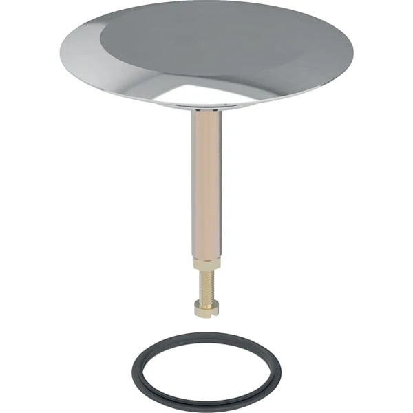 Geberit couvercle pour vidage baignoire avec bouton poussoir: chromé brillant